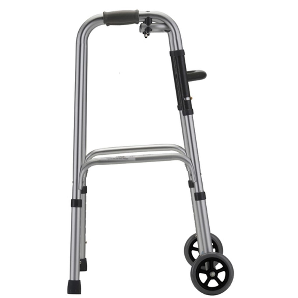 FOLDING WALKING FRAME 5" FRONT WHEEL Redgumbrand