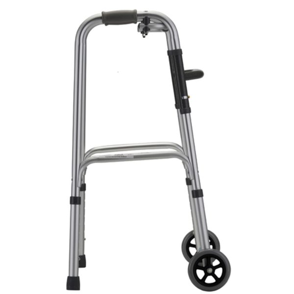 FOLDING WALKING FRAME 5″ FRONT WHEEL