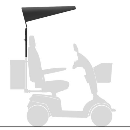 DELUXE SUN CANOPY IN RED OR BLACK - Image 2