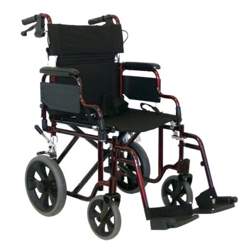 RG17HBD TRANSIT TRANSPORT CHAIR DELUXE 17" RED