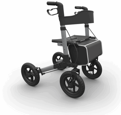 RG4412 - Comfort Ride SIDE FOLD Walker with Air Filled tyres