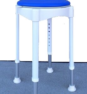 ROUND BATH STOOL WITH ROTATING SEAT