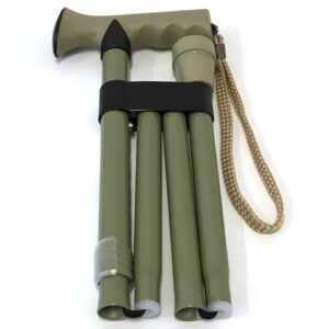 RGWS302 FOLDING CANE OLIVE PEARL FINISH TPR GRIP
