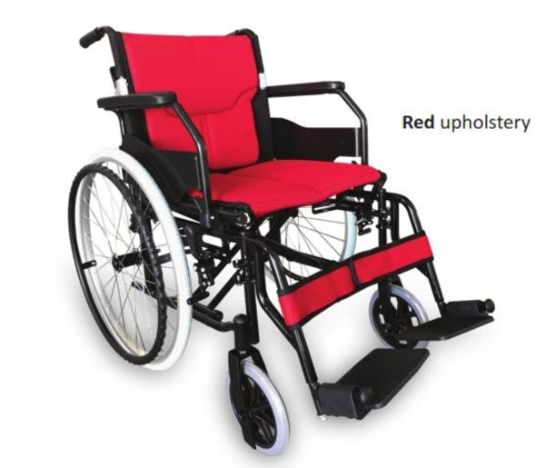 RG310A18R LIGHTWEIGHT ALUMINIUM WHEELCHAIR – RED 19 INCH