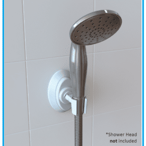 SHOWER HEAD HOLDER WITH SUCTION CUP FITTING