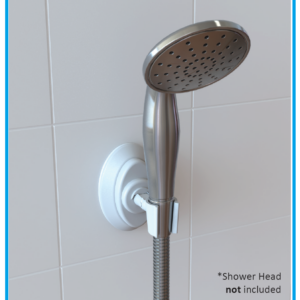 SHOWER HEAD HOLDER WITH SUCTION CUP FITTING