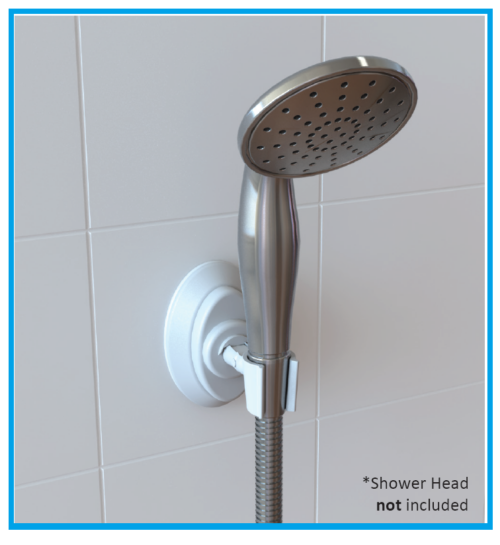 SHOWER HEAD HOLDER WITH SUCTION CUP FITTING