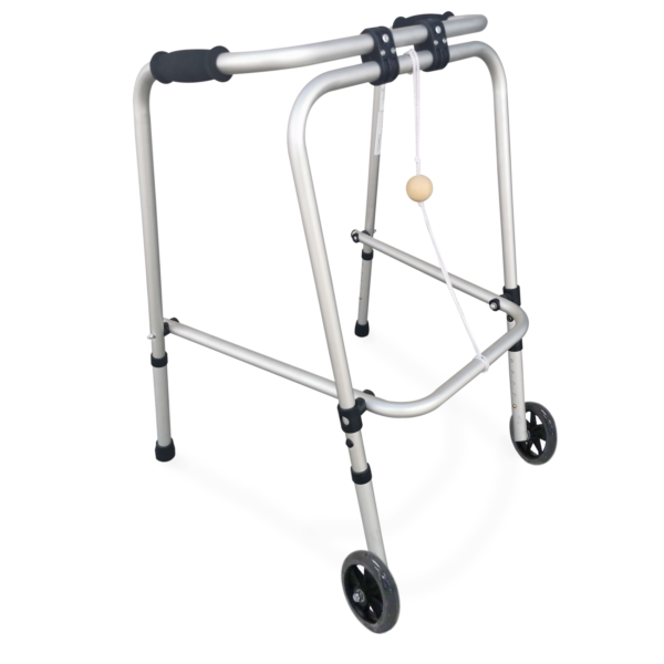 FOLDING PYRAMID WALKING FRAME WITH FRONT WHEEL